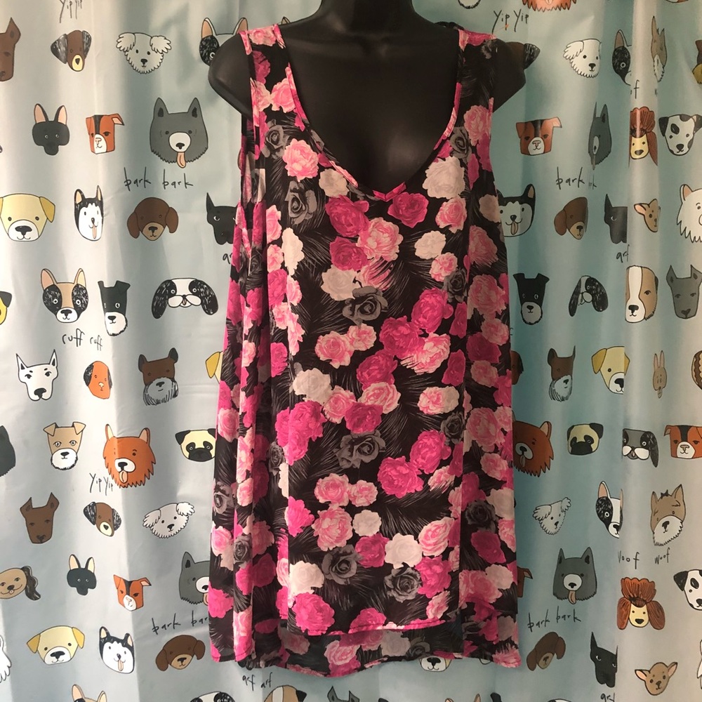 Torrid chiffon rose hi-low tank